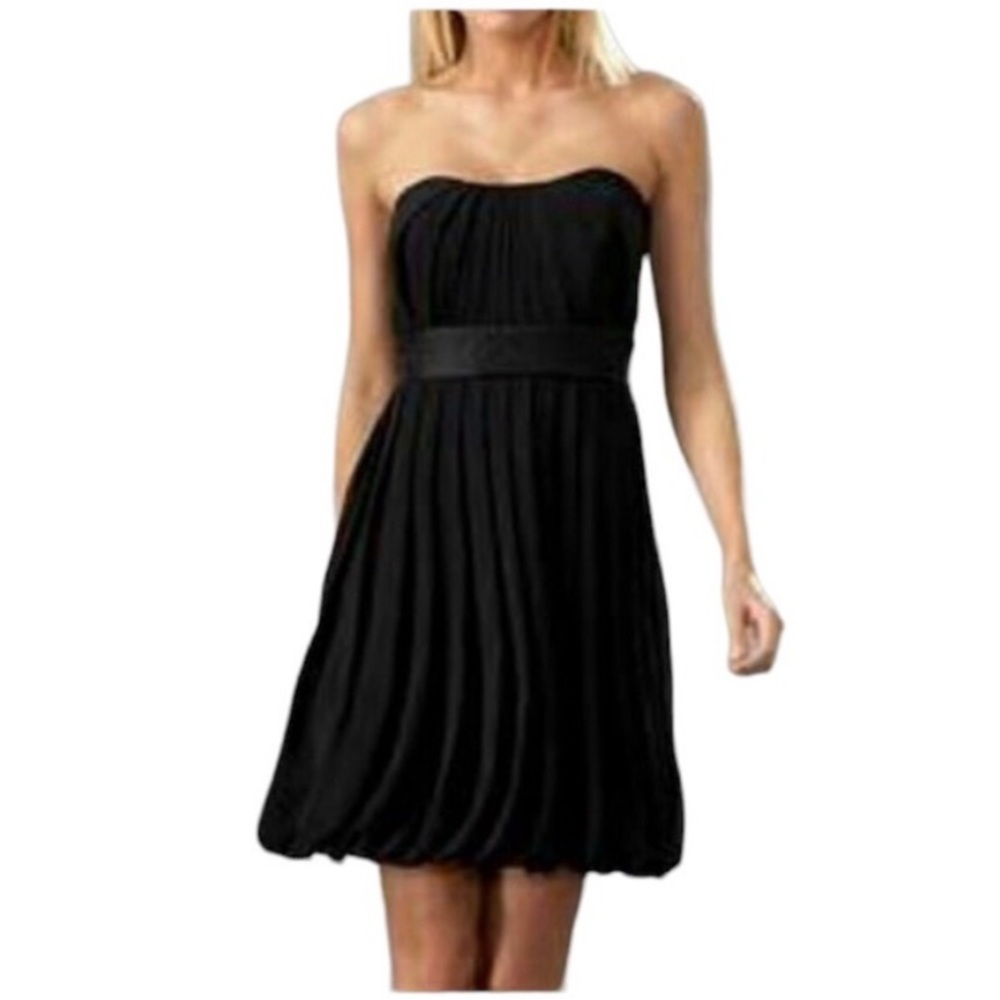 White House Black Market Strapless Black Dress